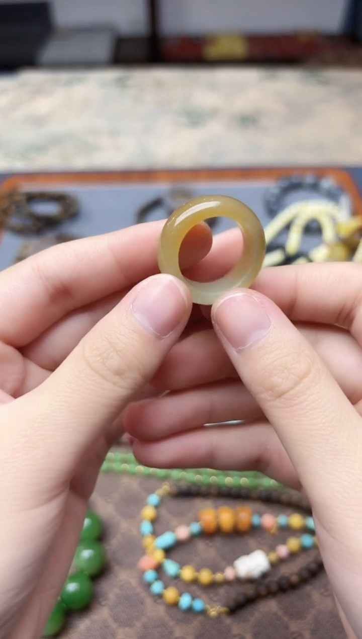 未镶嵌戒指和田玉京****～和田玉指环16-17#HX