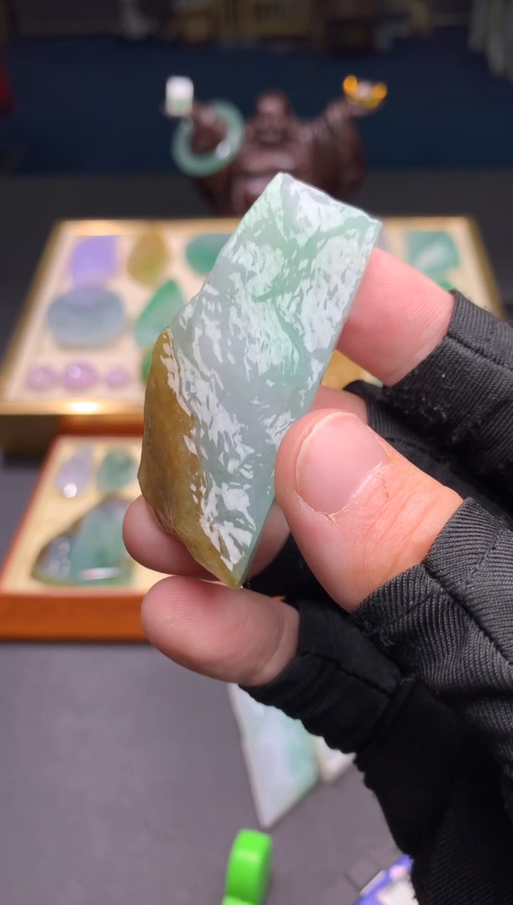 未镶嵌定制翡翠紫****）天然翡翠裸石