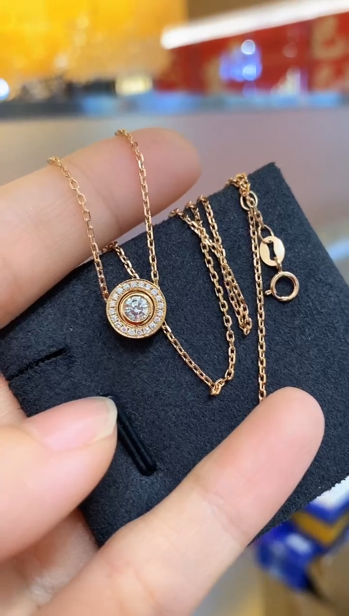 【闪购商品】钻石吊坠(不含链)18K金镶嵌泡泡吊坠