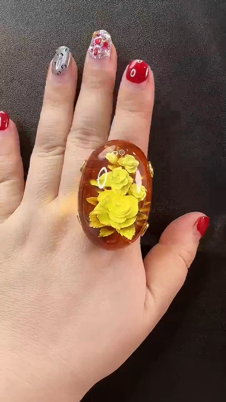 【闪购商品】琥珀戒指未镶嵌戒指