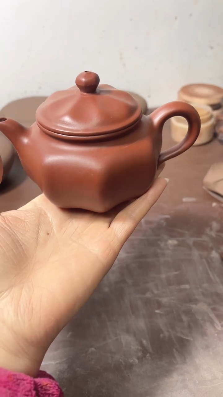 茶壶紫砂微瑕朱泥仿古紫砂壶