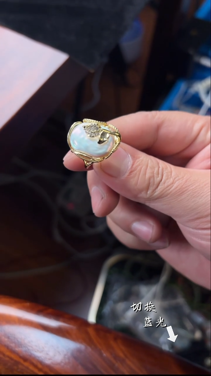 未镶嵌戒指淡水珍珠多样性发一