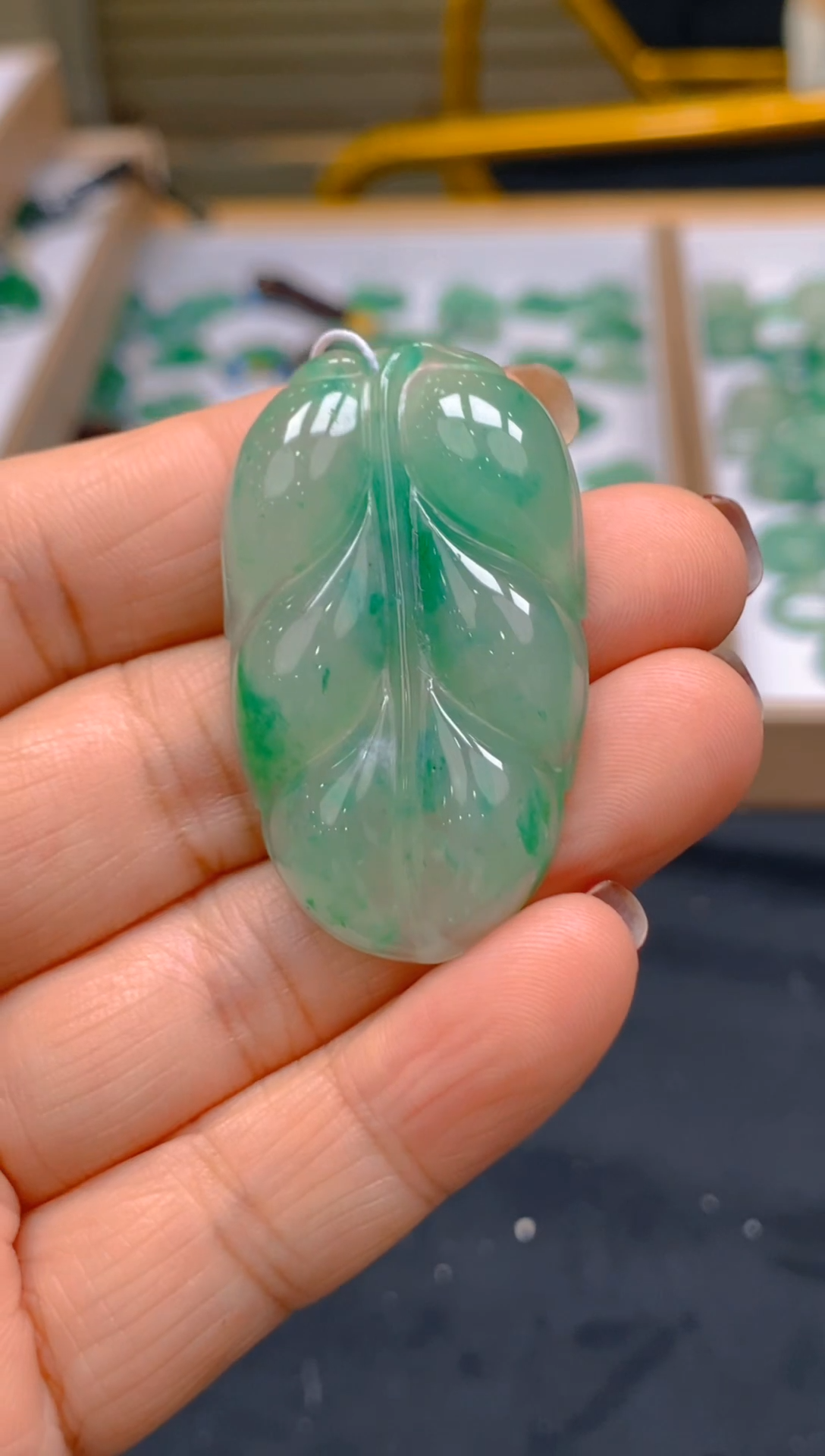 【闪购商品】石英质玉颈饰未镶嵌冰美人非洲翠A货冰种048