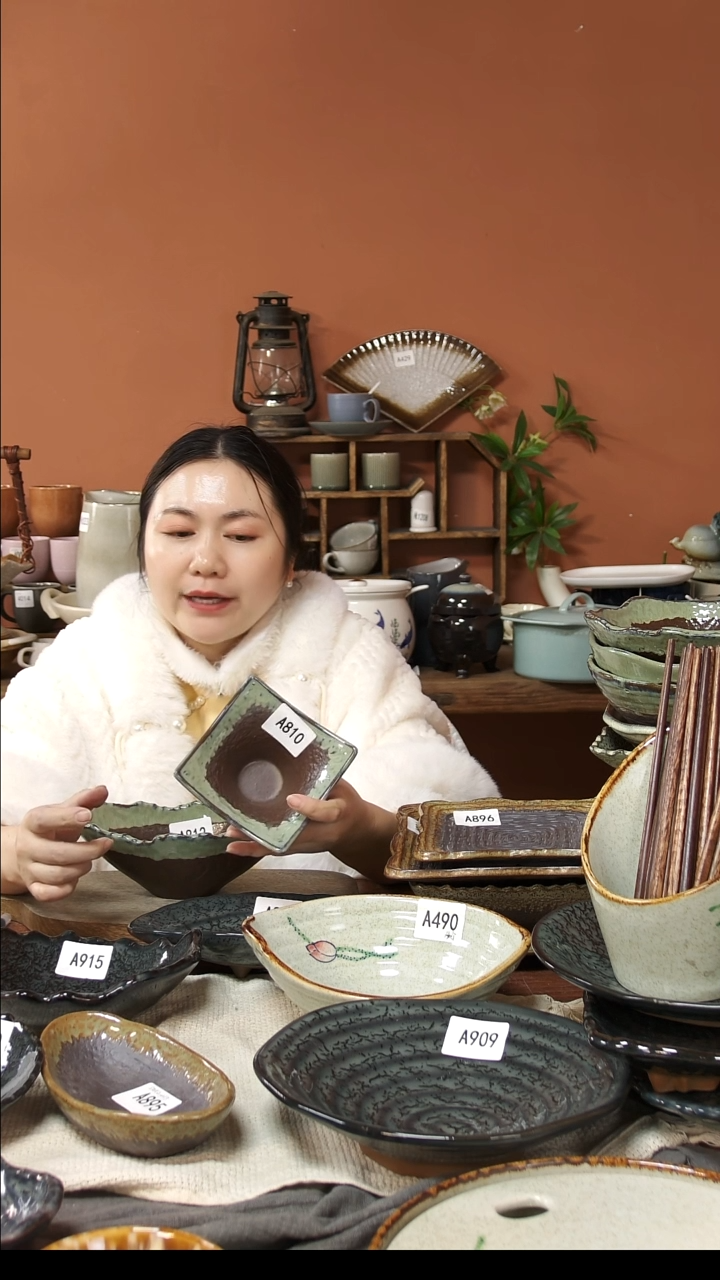 陶瓷A810陶瓷粗陶红泥四角一个微瑕11*6.5