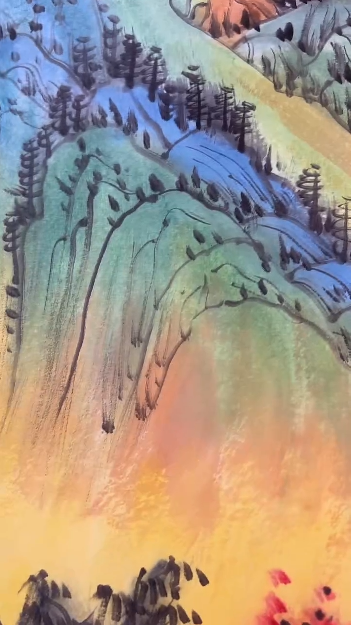 国画陈京广手绘绘画作品18-1