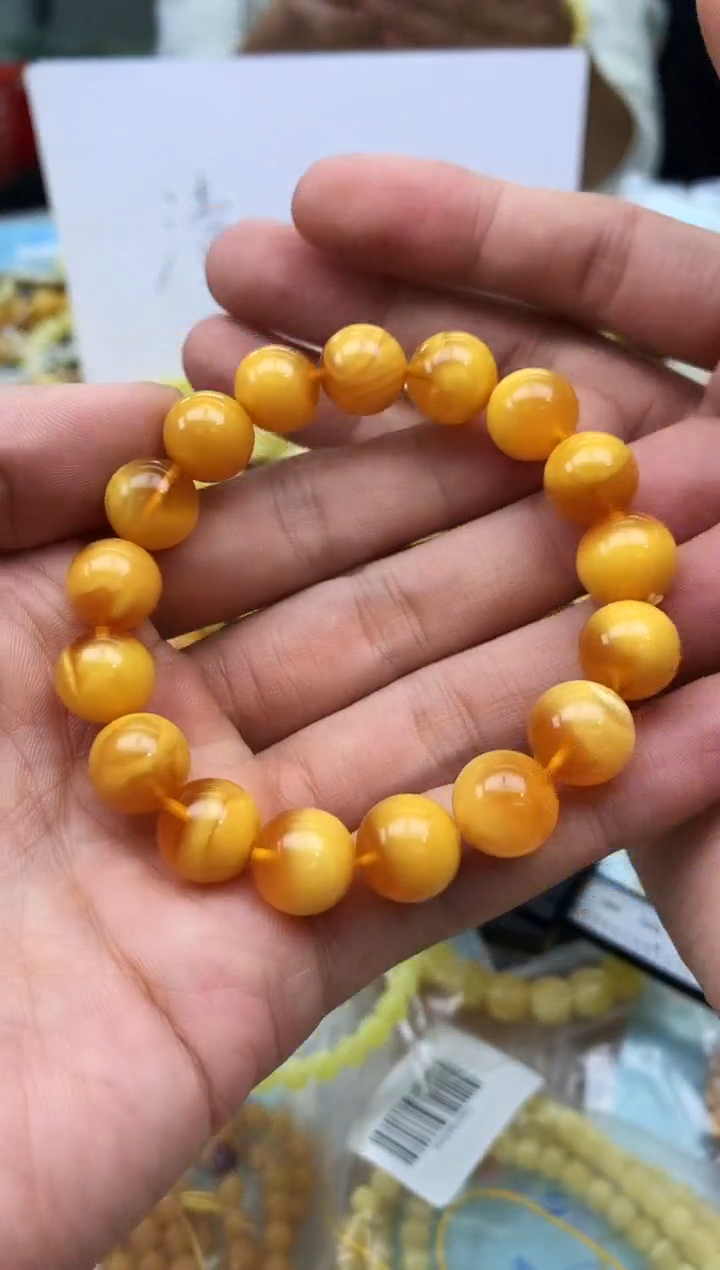 裸石蜜蜡未镶嵌手串