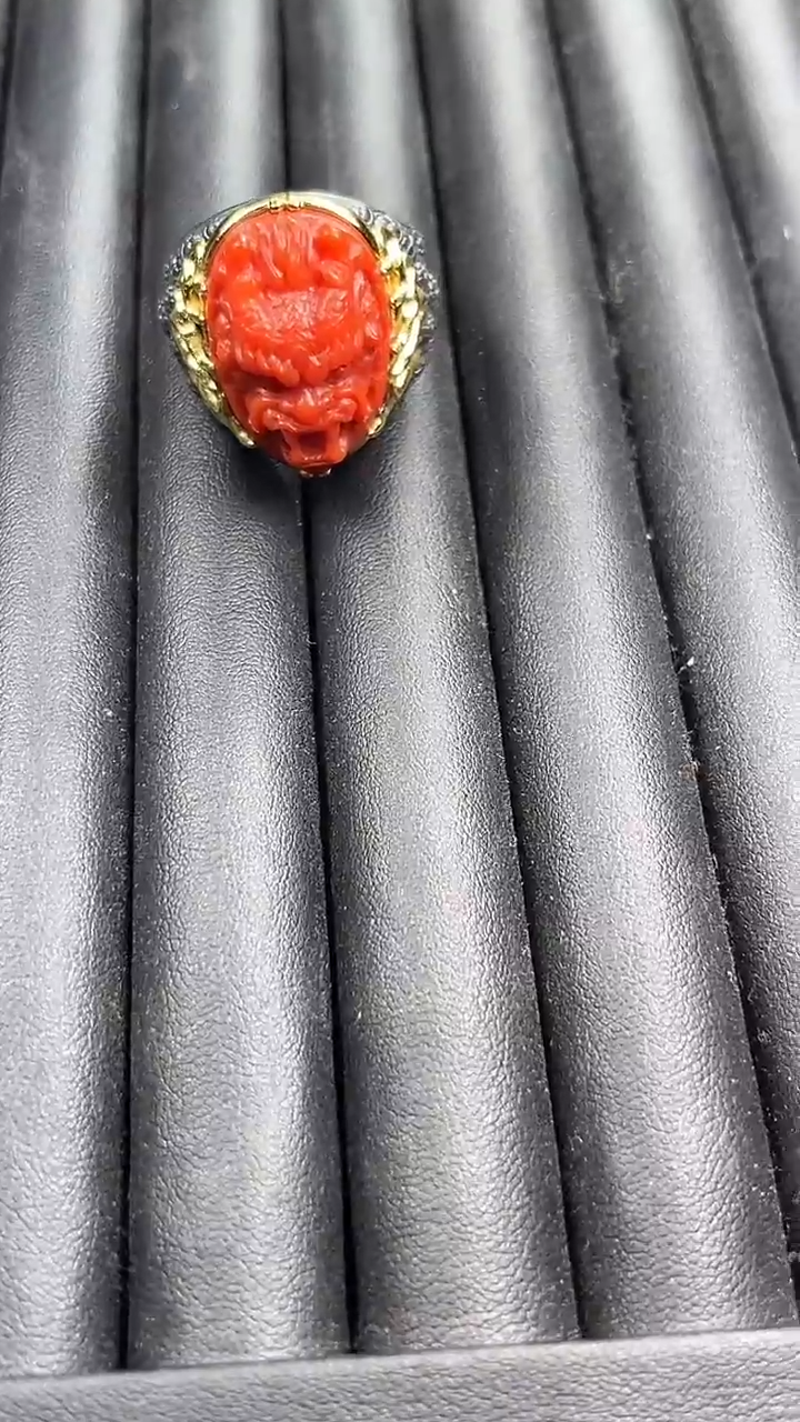 未镶嵌南红玛瑙戒指周****_南红戒指