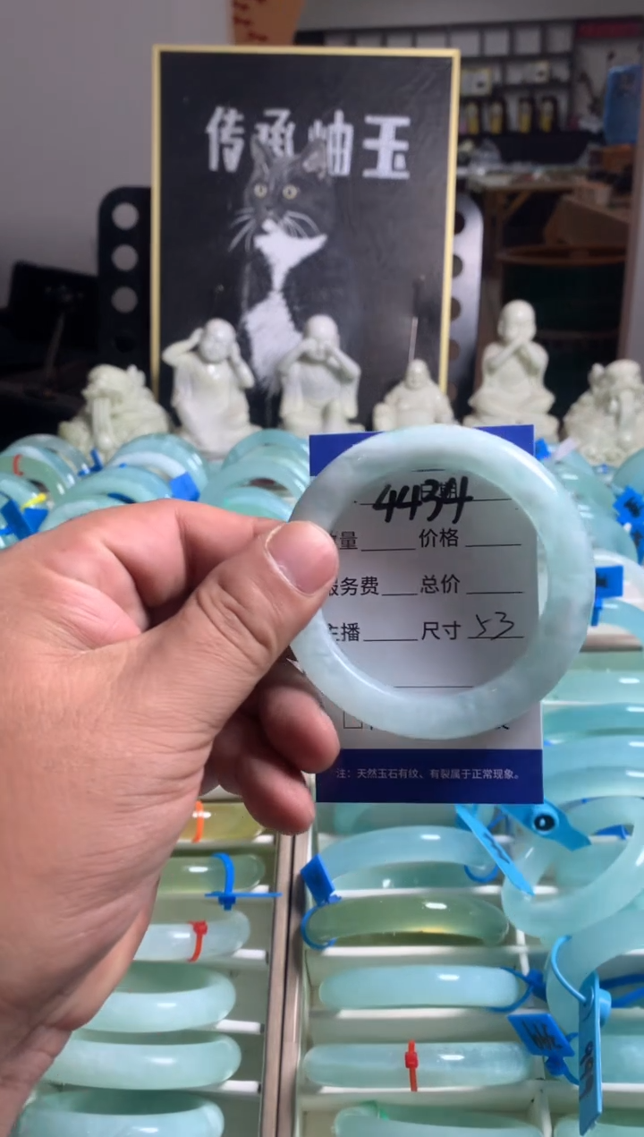 蛇纹石玉未镶嵌手镯4434