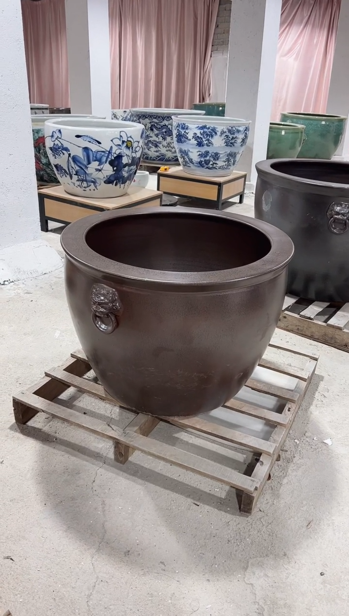 缸80直径古铜带耳......