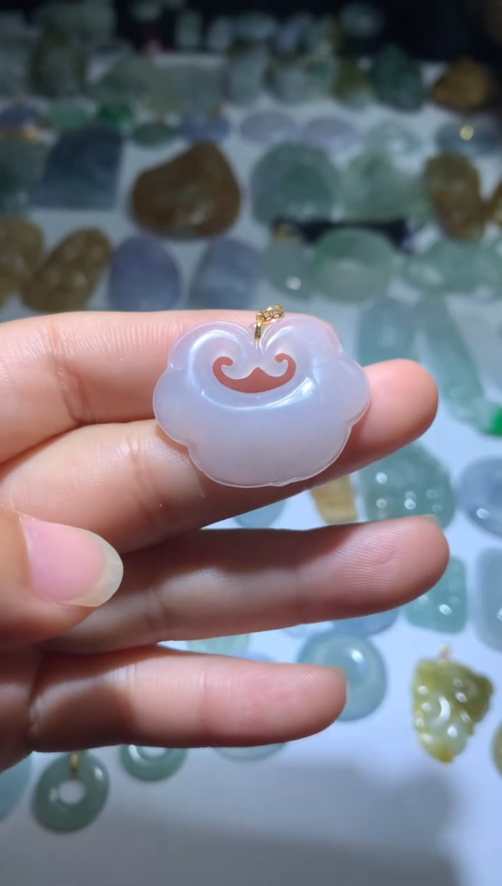 【闪购商品】翡翠颈饰18K金镶嵌净货