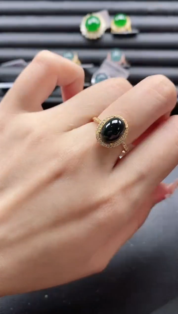 【闪购商品】翡翠戒指银S925镶嵌51511