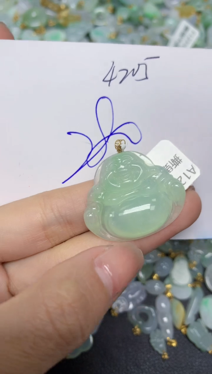 【闪购商品】翡翠颈饰18K金镶嵌天然翡翠A货