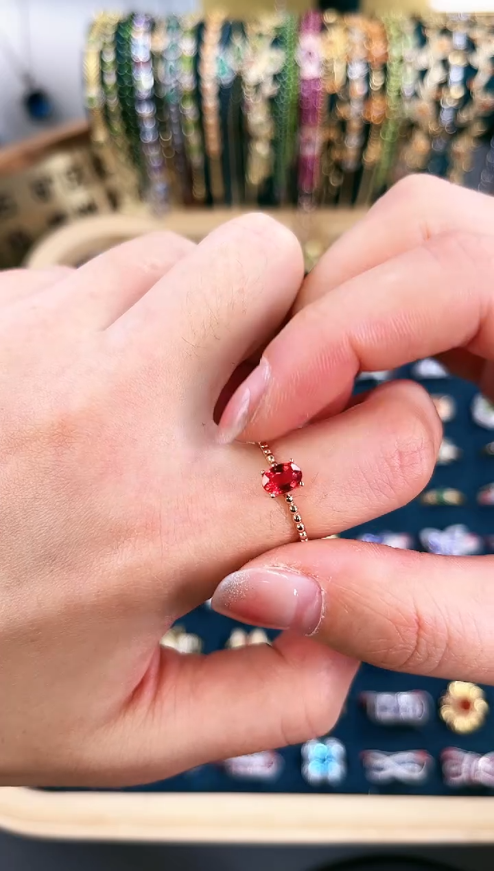 【闪购商品】蓝宝石戒指银S925镶嵌L-029