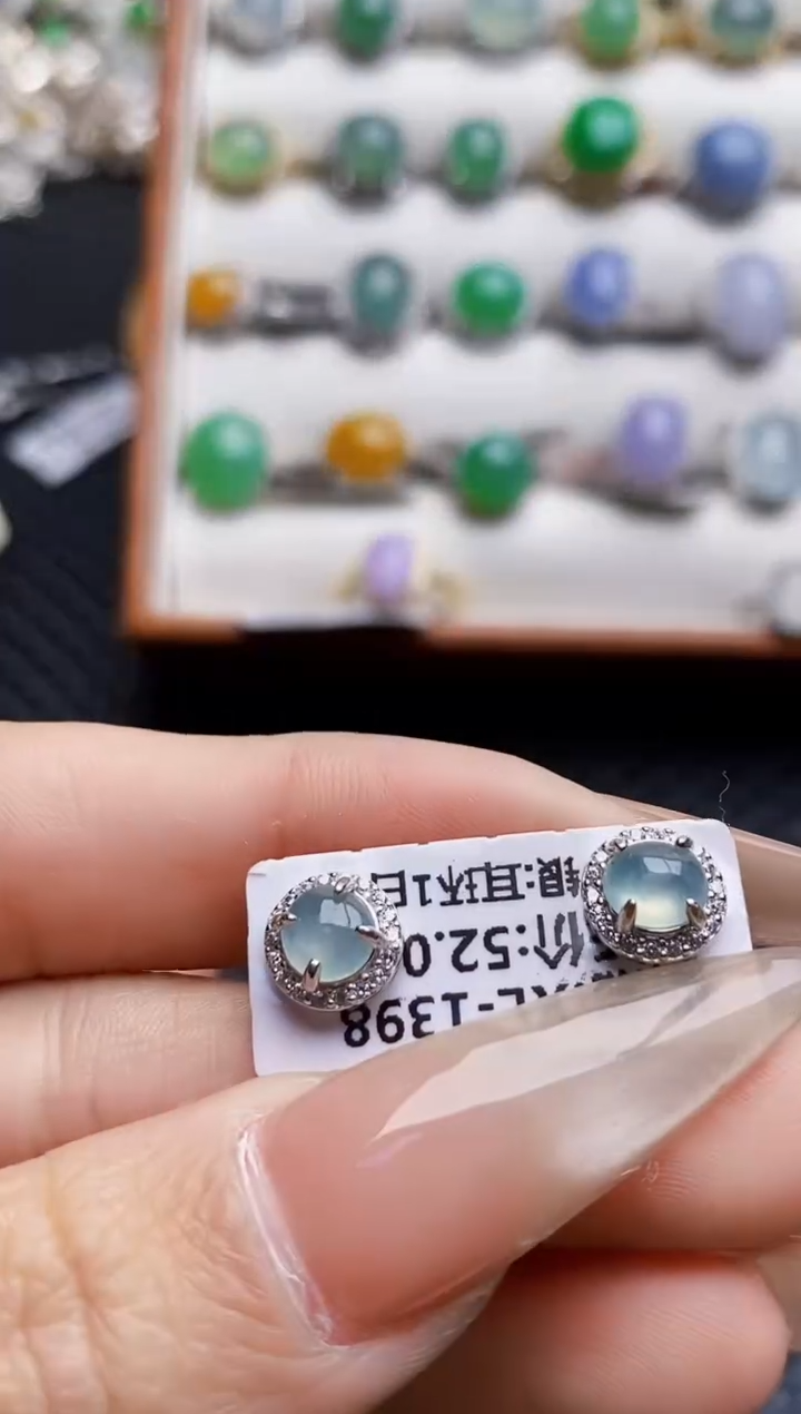 银S925镶嵌戒指翡翠3523