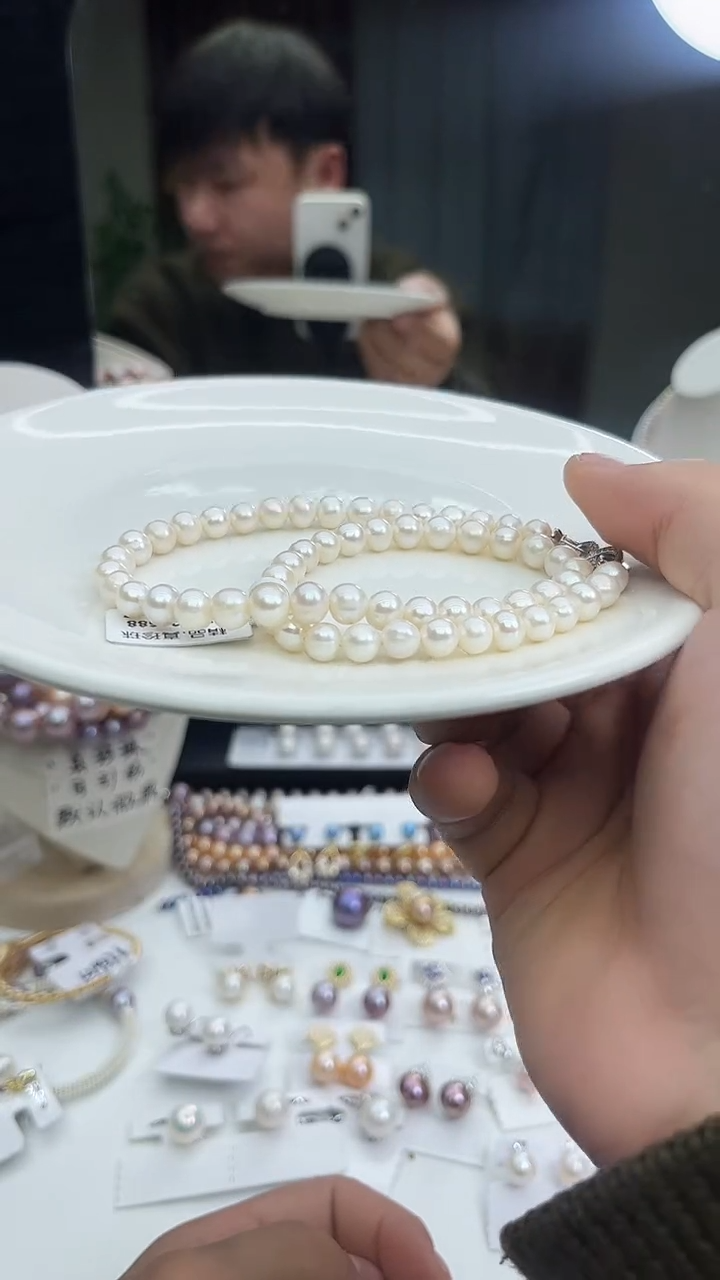 未镶嵌项链淡水珍珠白色系7mm