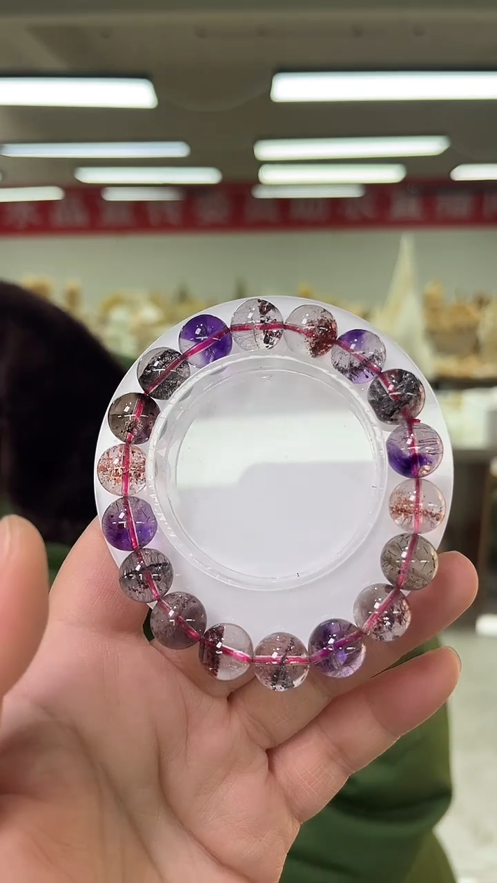 【闪购商品】水晶手链未镶嵌天然超七手串多样性发一11.7mm