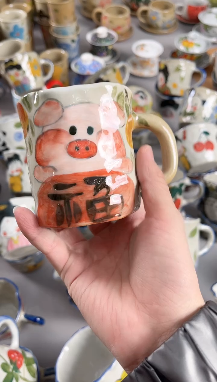 【闪购商品】瓷片手绘高温釉下彩陶瓷