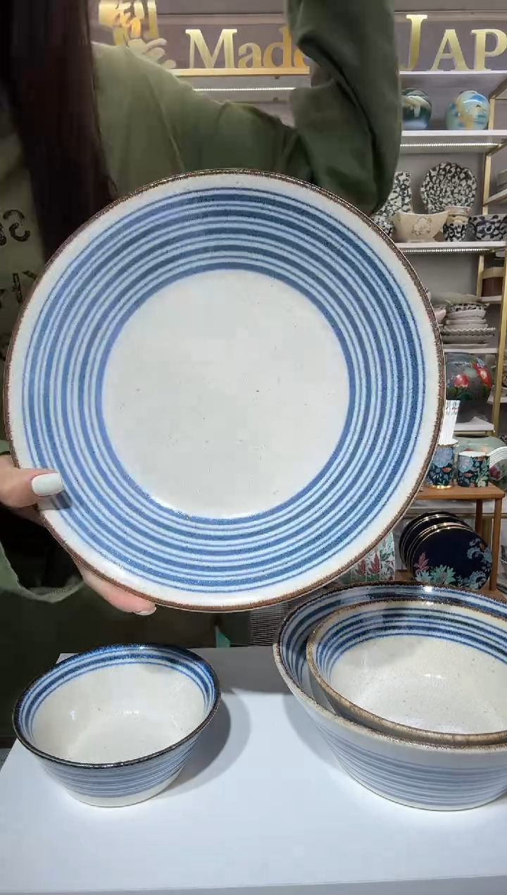 陶瓷南国之波平盘23.8cm一个