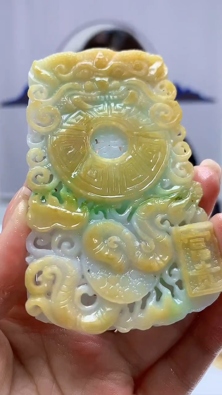 【闪购商品】定制翡翠未镶嵌4829ms-毛货挂件173