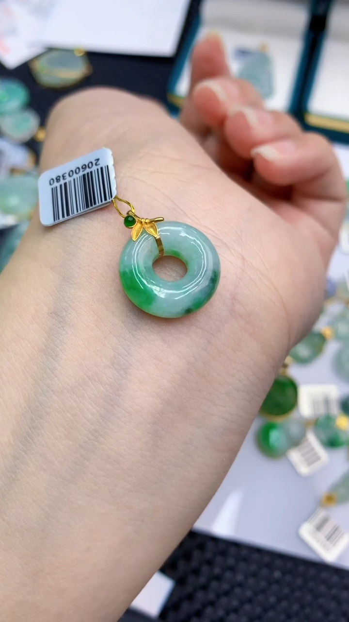 【闪购商品】翡翠颈饰18K金镶嵌            8