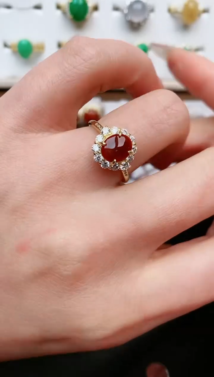 【闪购商品】翡翠戒指银S925镶嵌....