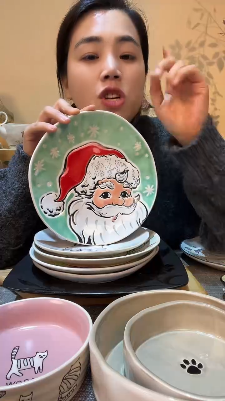 【闪购商品】瓷片底部瑕疵 8.5英寸盘 介意勿拍