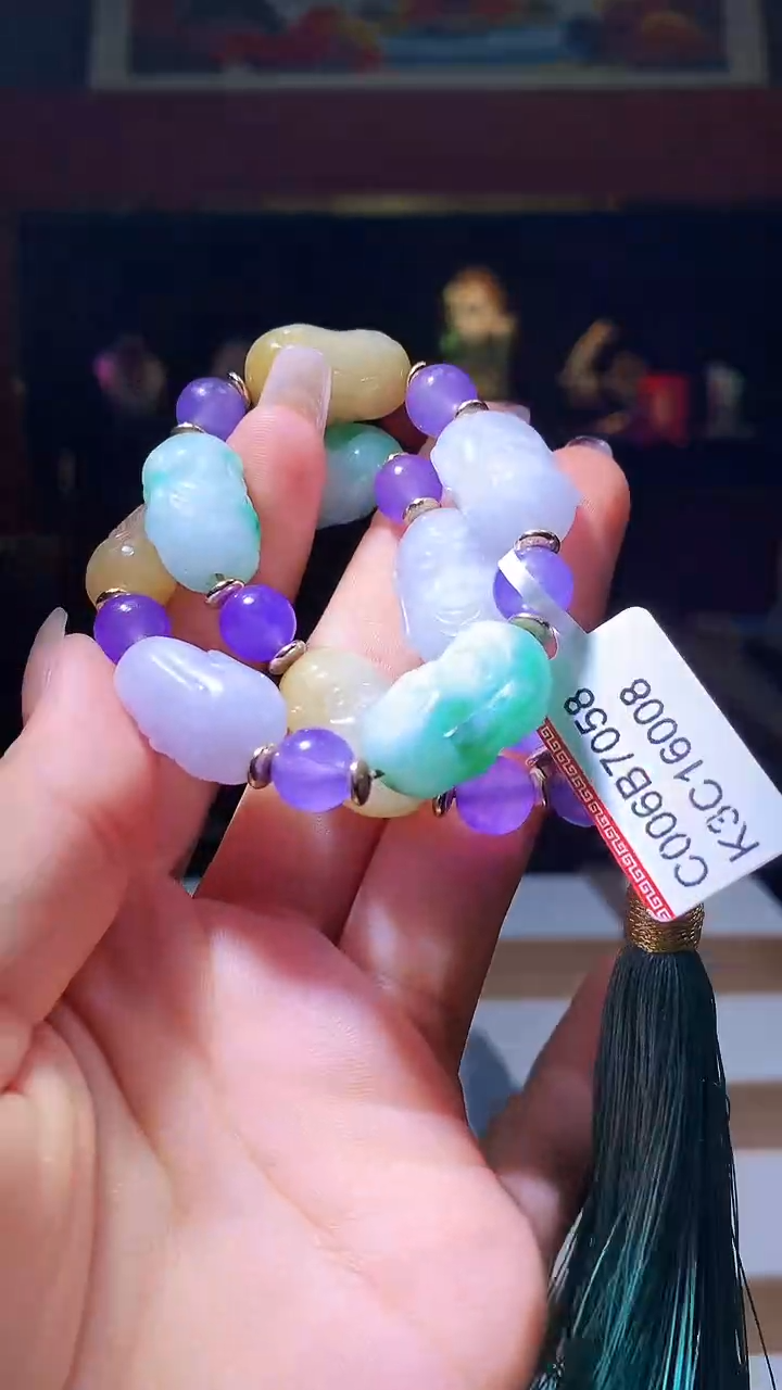 【闪购商品】定制翡翠未镶嵌1034hm-毛货珠链38