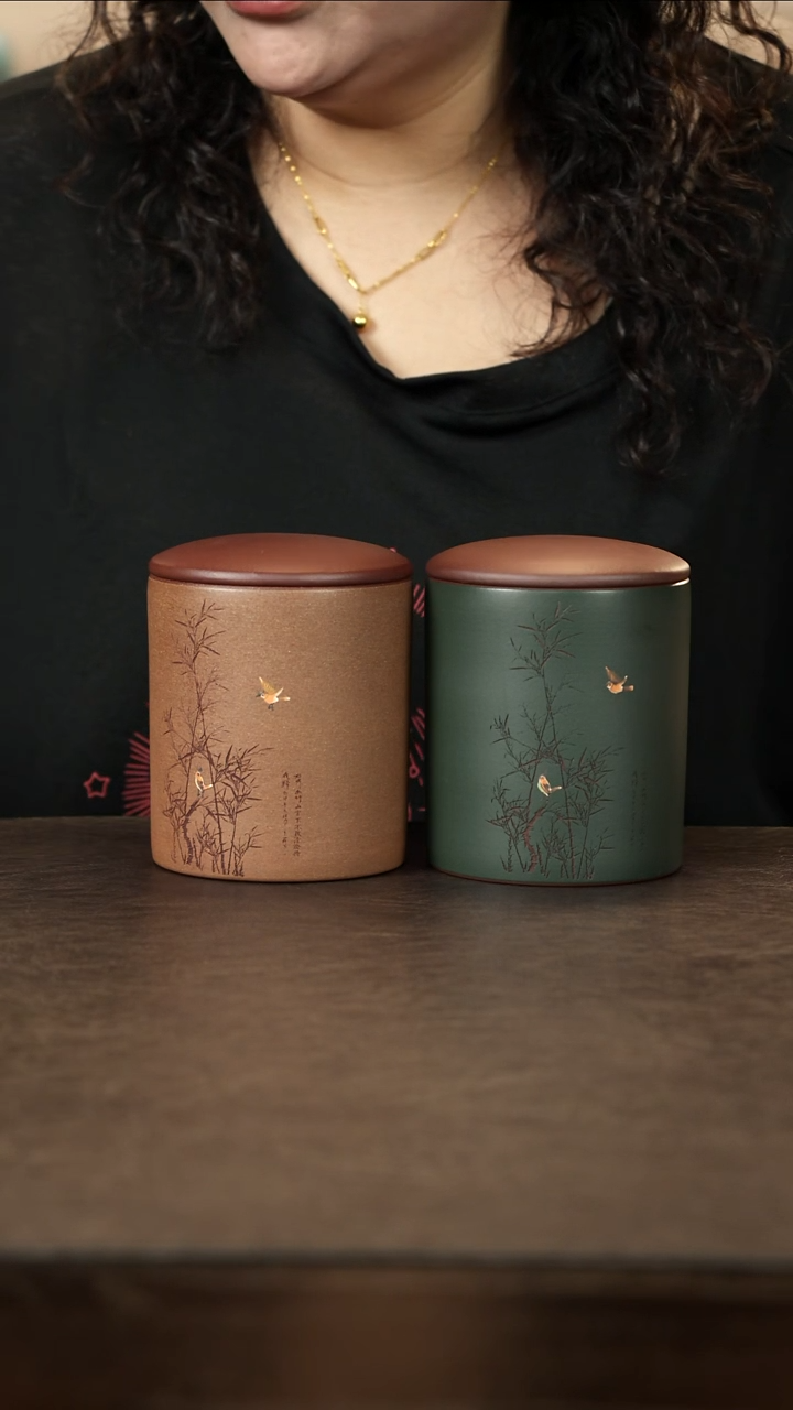 紫砂茶叶罐静幽罐一套