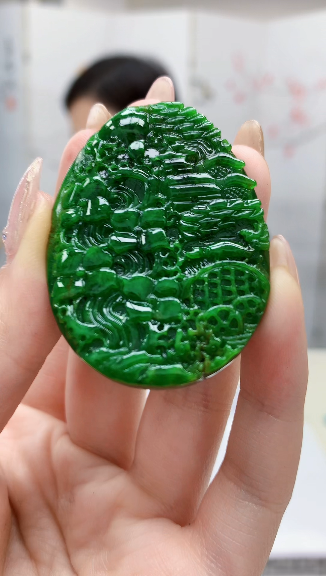 【闪购商品】定制翡翠未镶嵌4852jw-毛货挂件111