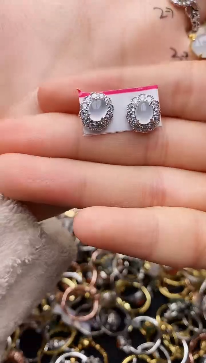 【闪购商品】翡翠戒指银S925镶嵌缅甸翡翠