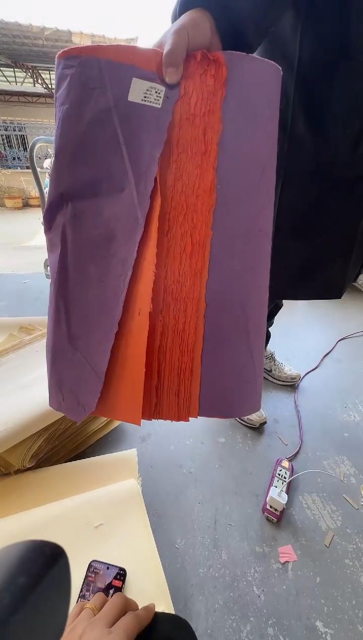 凤**主48*180硃砂色麻纸真金50张