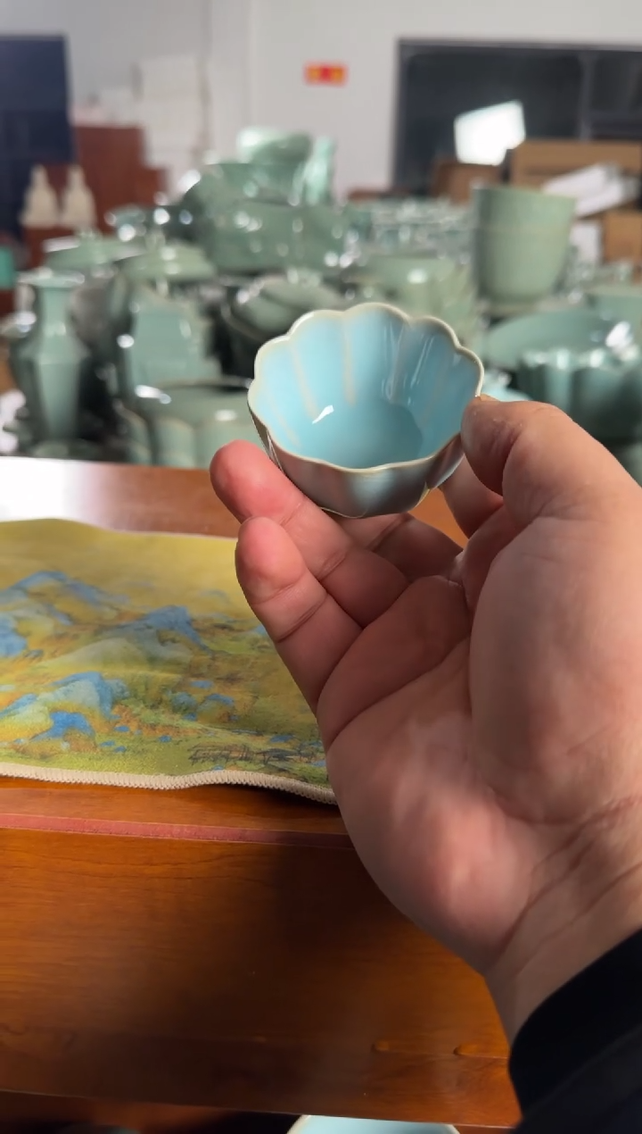 汝瓷平顶山汝瓷产品   花口杯