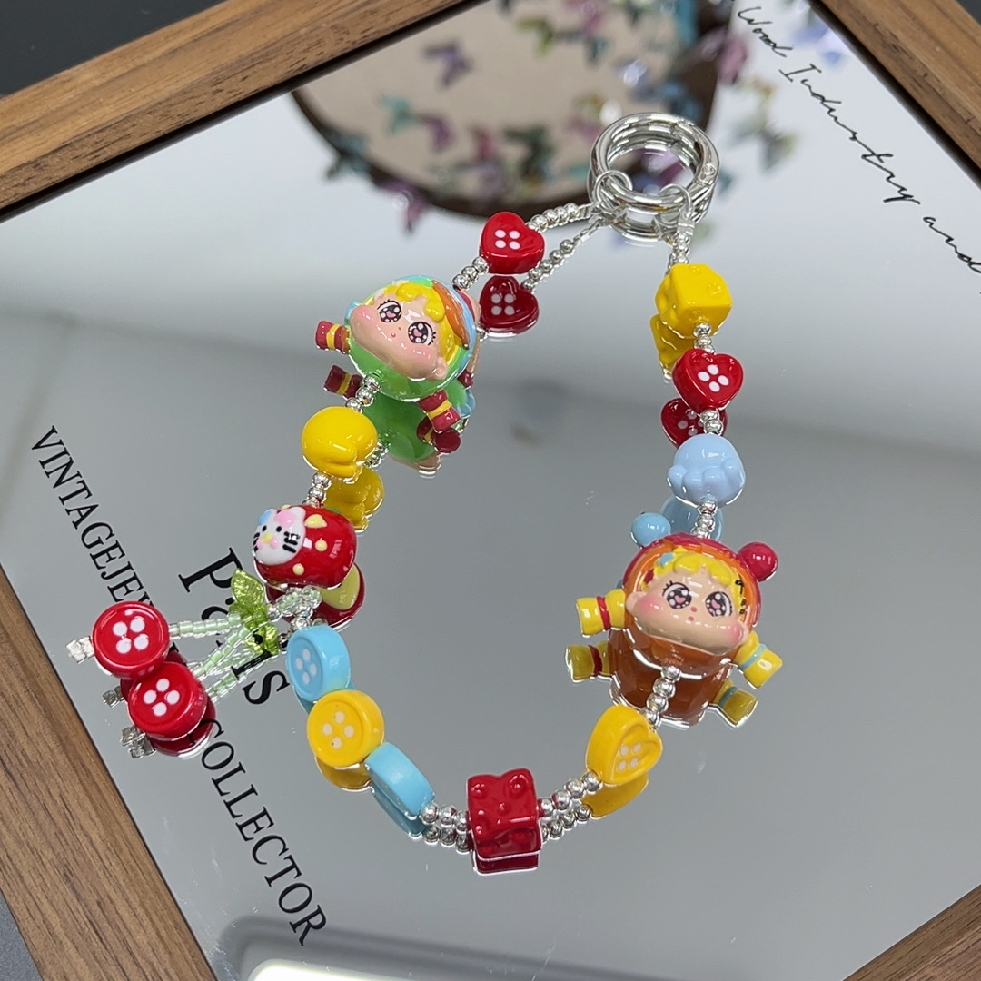 657编码手机链原创手工diy手机壳防丢饰品包包钥匙挂件