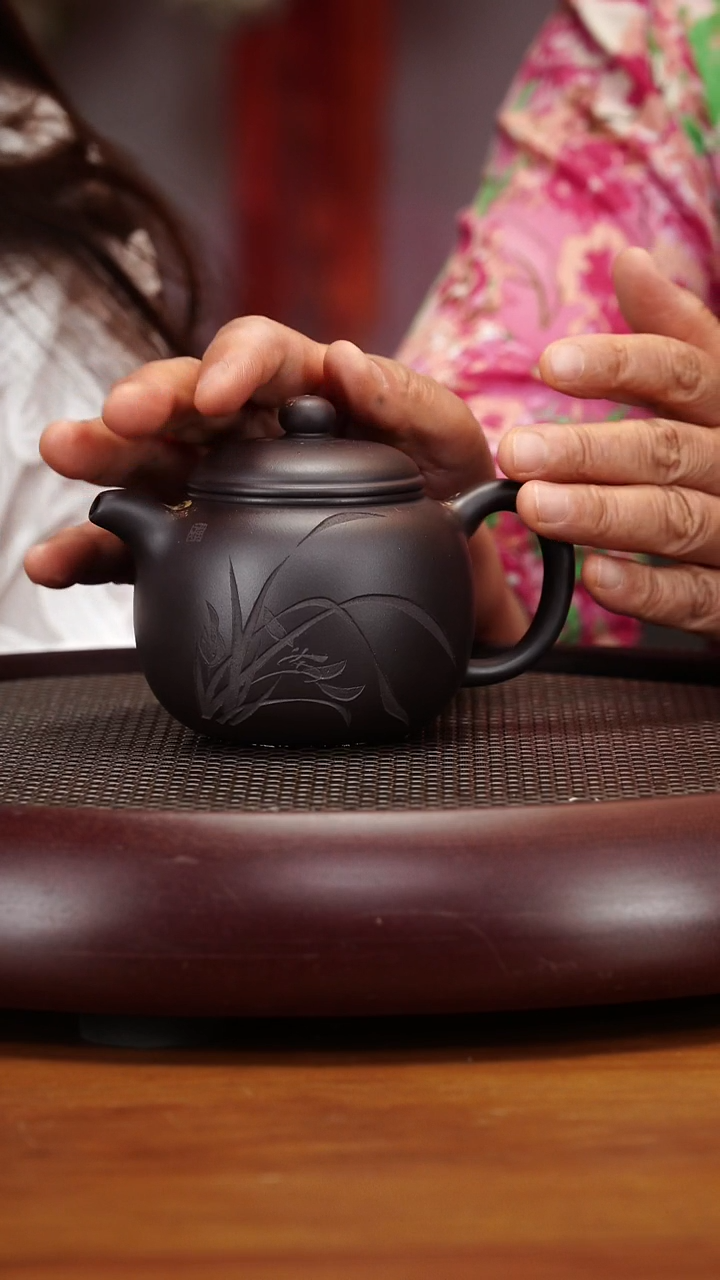 茶壶紫砂34ZCP匏樽 黑墩头