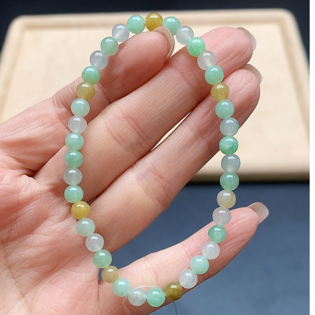 翡翠手串珠链-L15-1699