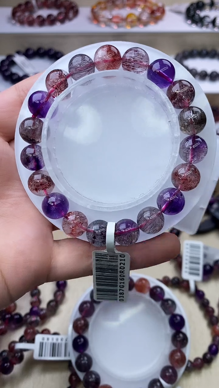 【闪购商品】水晶手链未镶嵌黑加仑超七单圈10m+