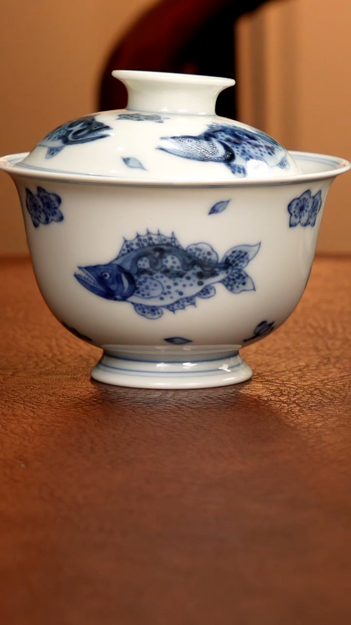 摆件陶清****^景德镇瓷器，青花瓷手绘茶具~