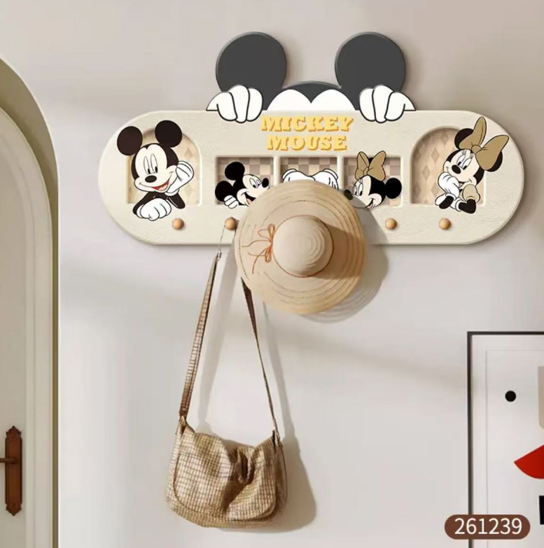 BE-009卡通米奇洞洞板装饰画玄关走廊多功能衣帽收纳挂钩画捡漏2