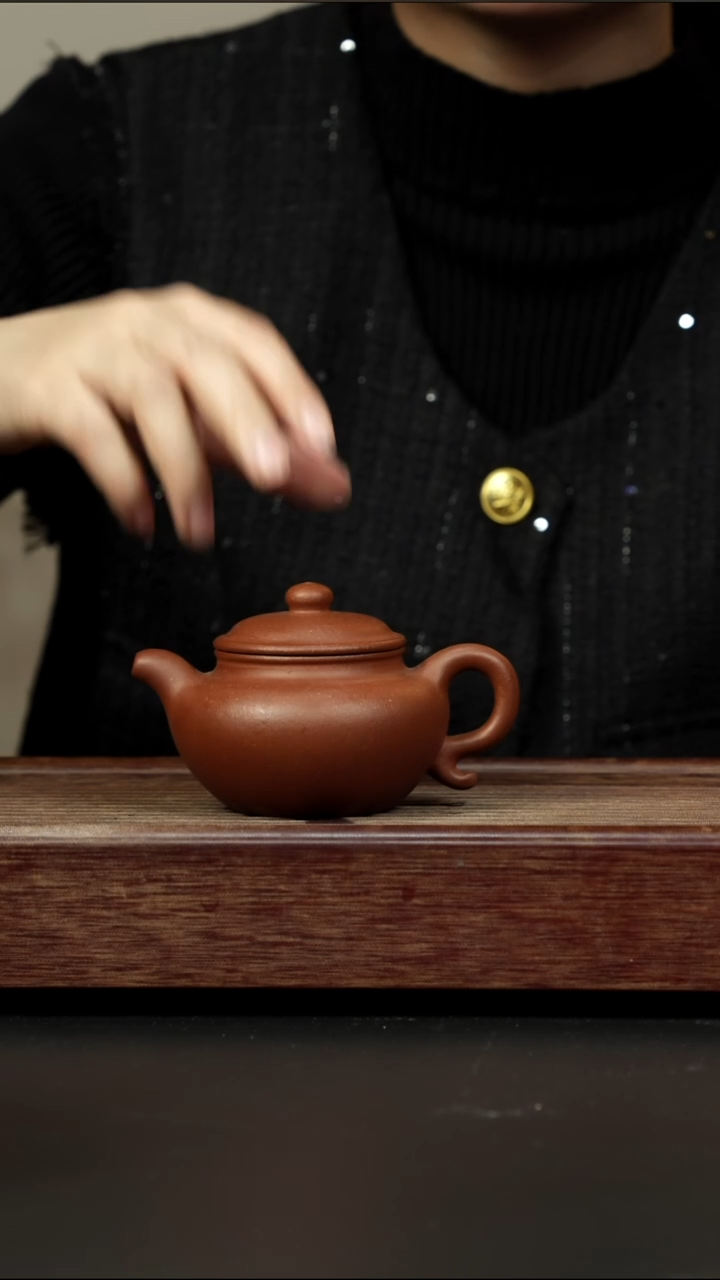 茶壶紫砂红降坡 仿古