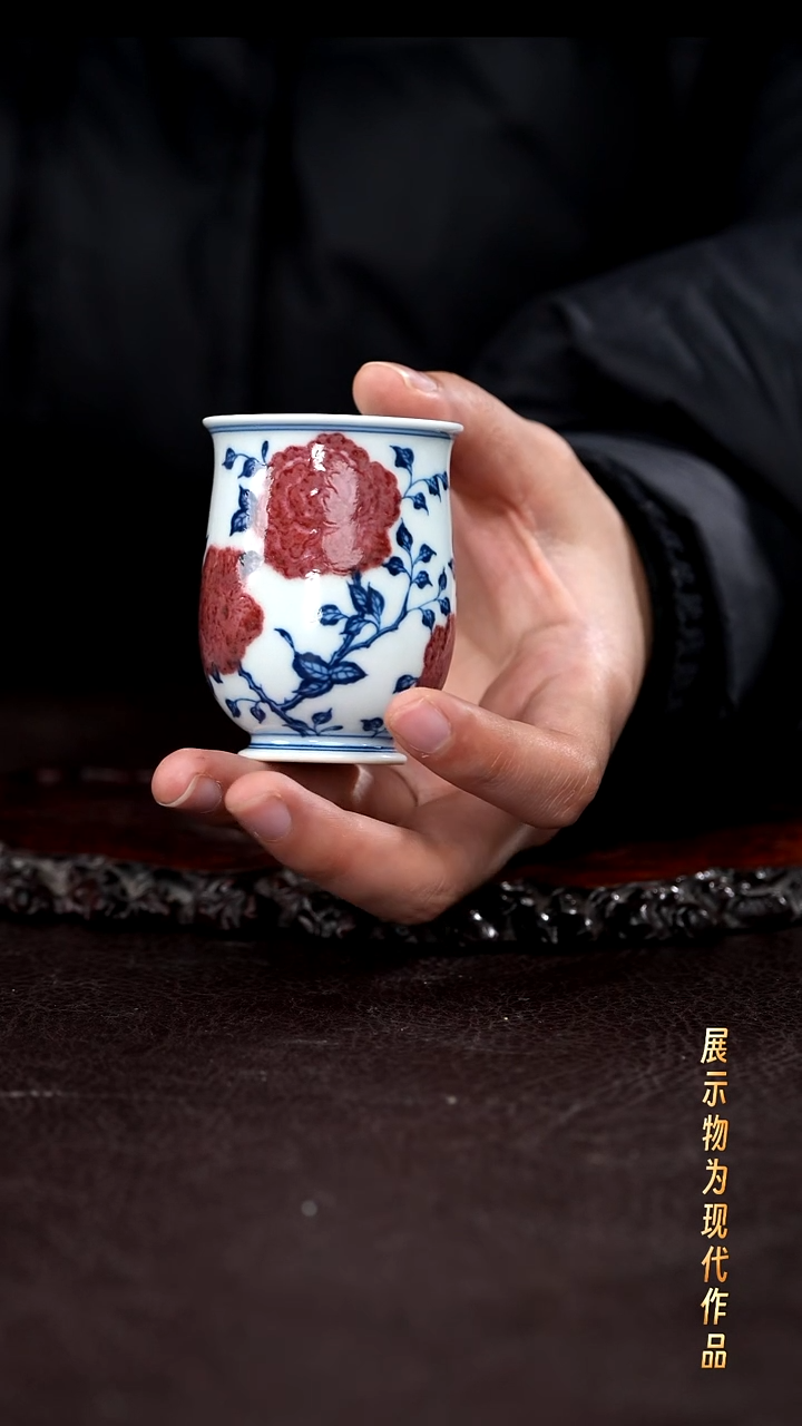 杯子瓷景德镇全手工手绘瓷器！