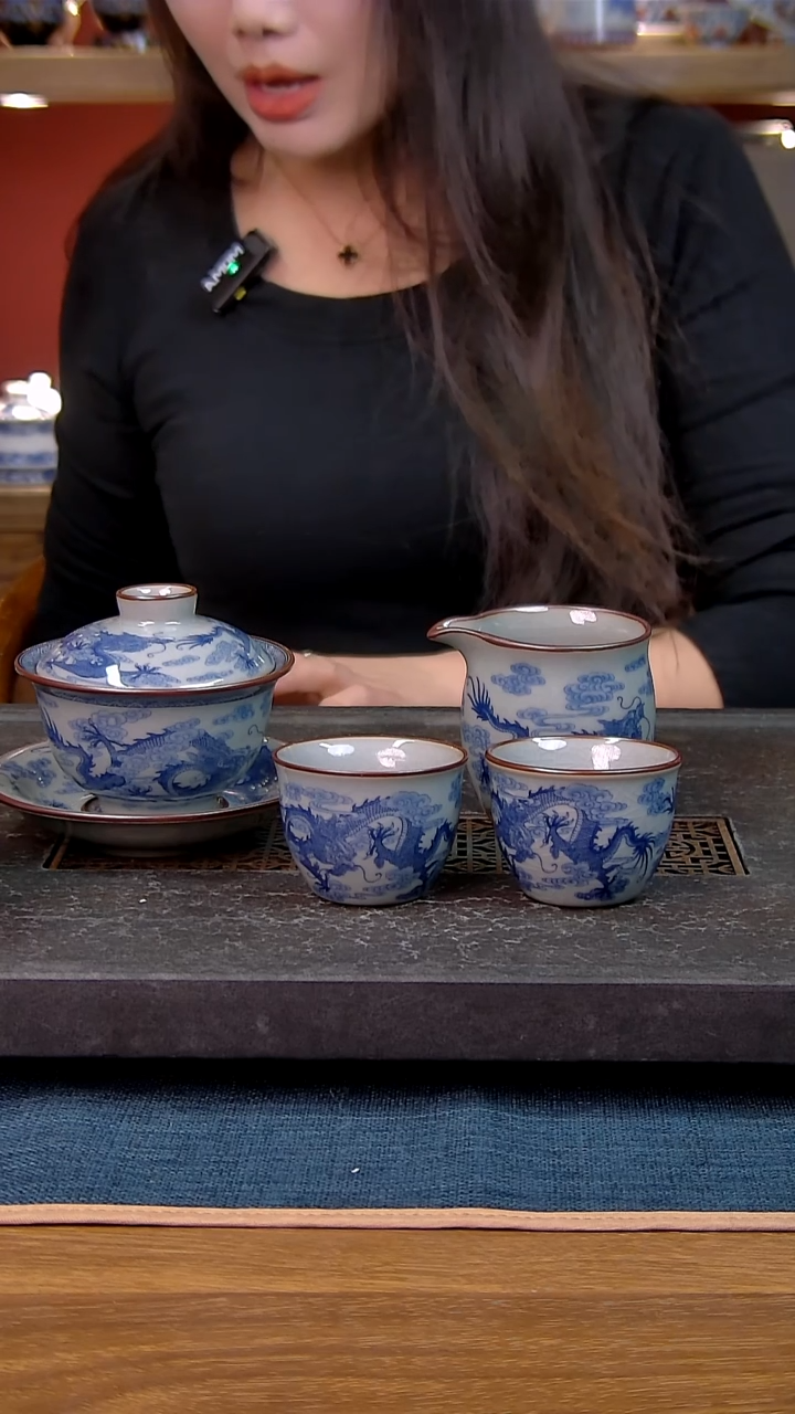 简装家用款4件套 老陶泥开片纹陶瓷茶具