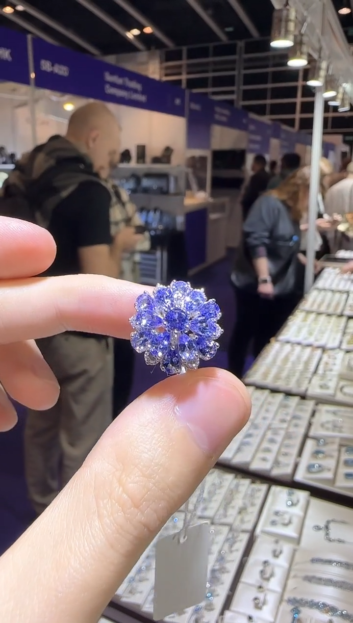 【闪购商品】坦桑石戒指银S925镶嵌设计款