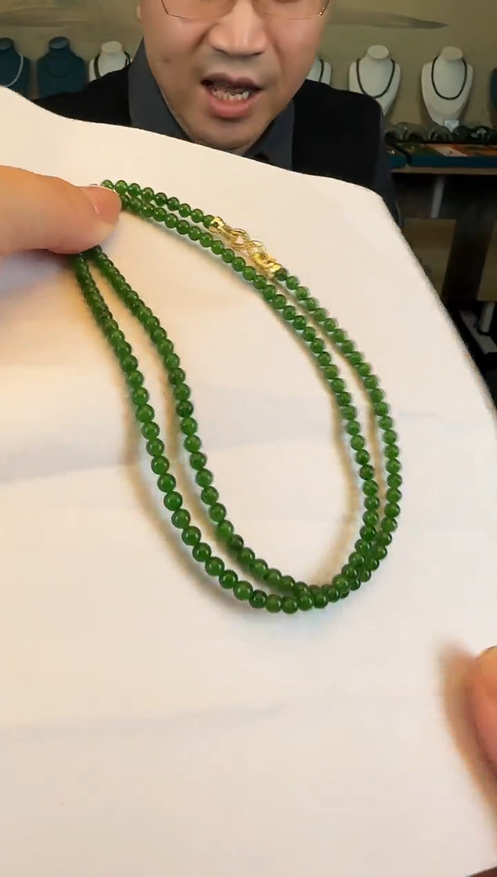 颈饰未镶嵌和田玉卡4小米链