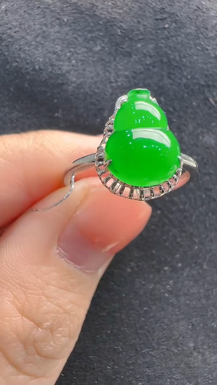 【闪购商品】翡翠戒指18K金镶嵌多样性发货拍一发一