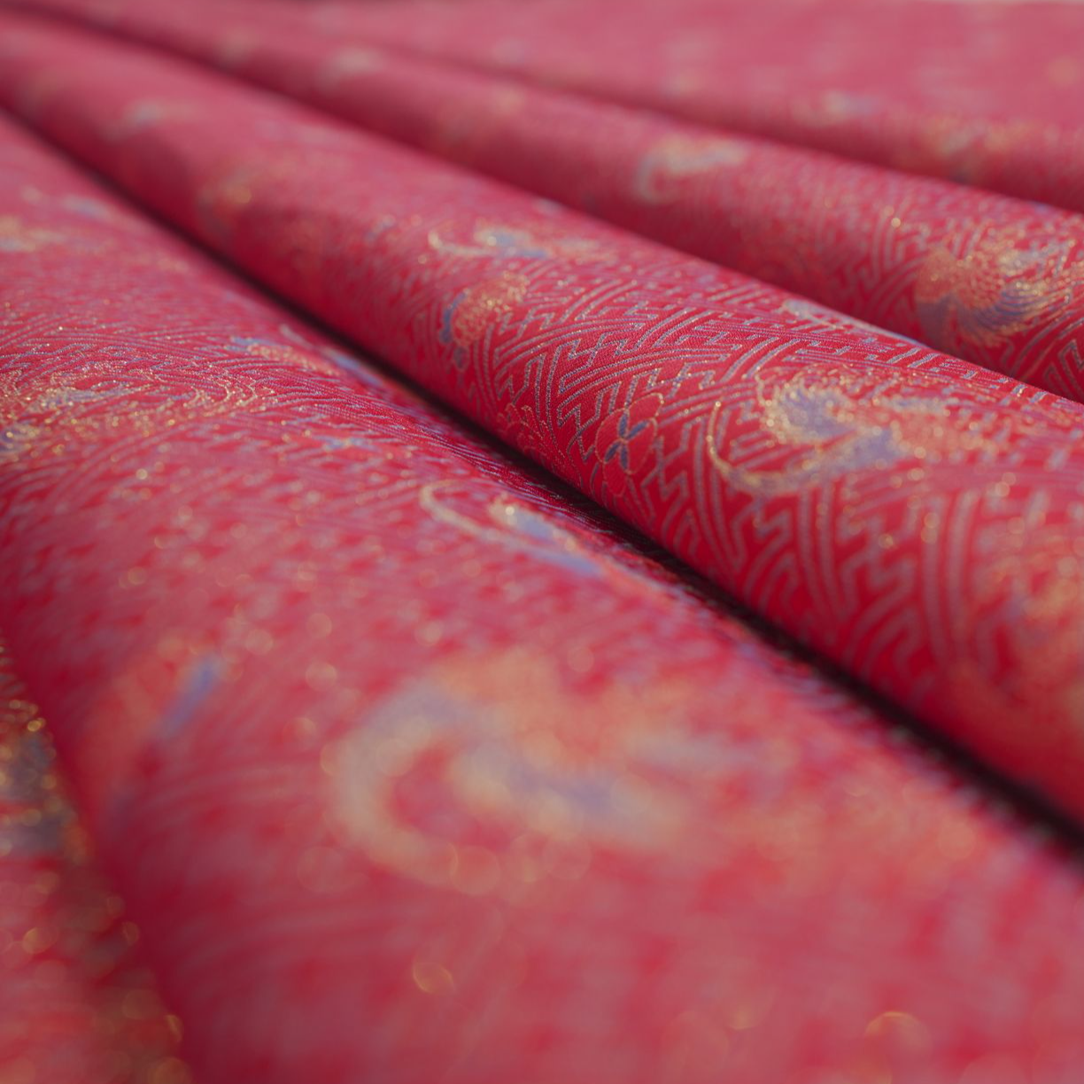 【锦羽丹霞】新国风桑蚕丝提花宋锦面料