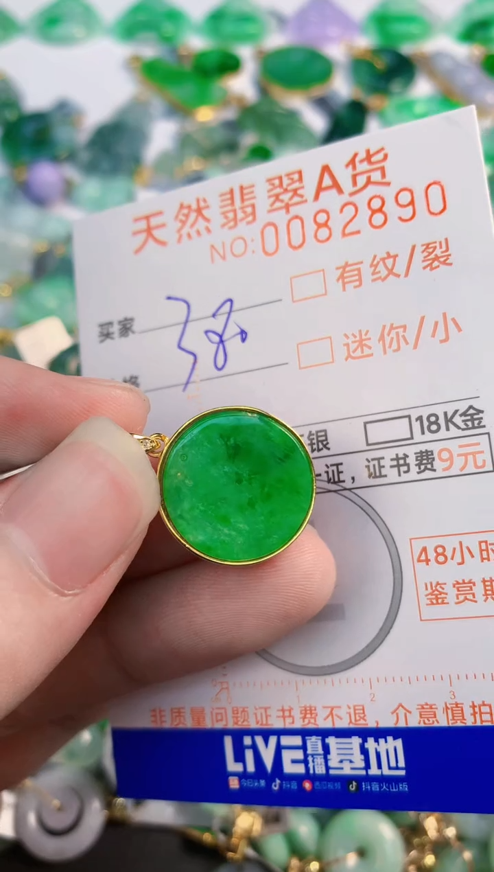 翡翠未镶嵌颈饰         1