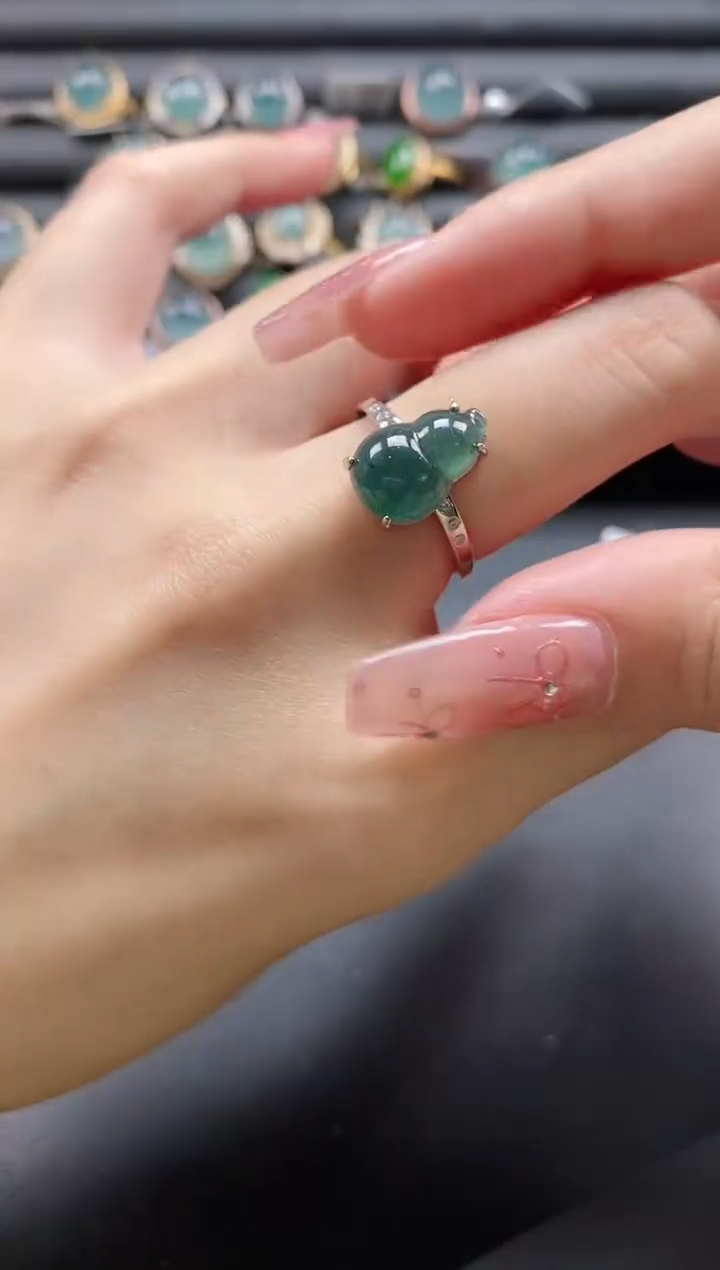 【闪购商品】翡翠戒指银S925镶嵌1111