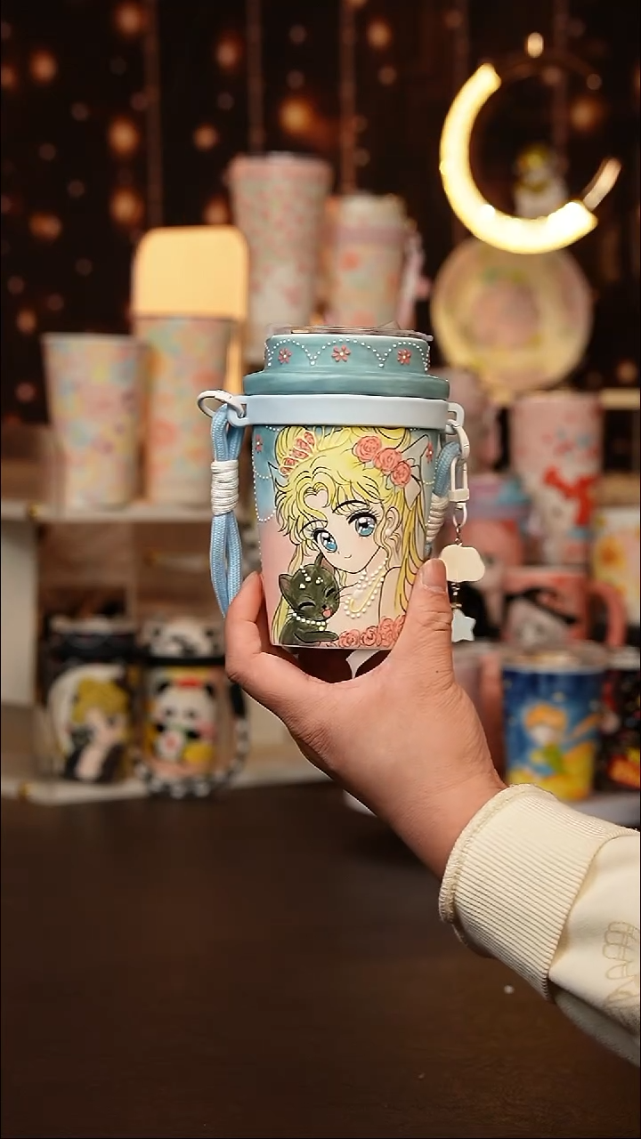 (玉泥）景德镇手工手绘文创陶瓷杯
