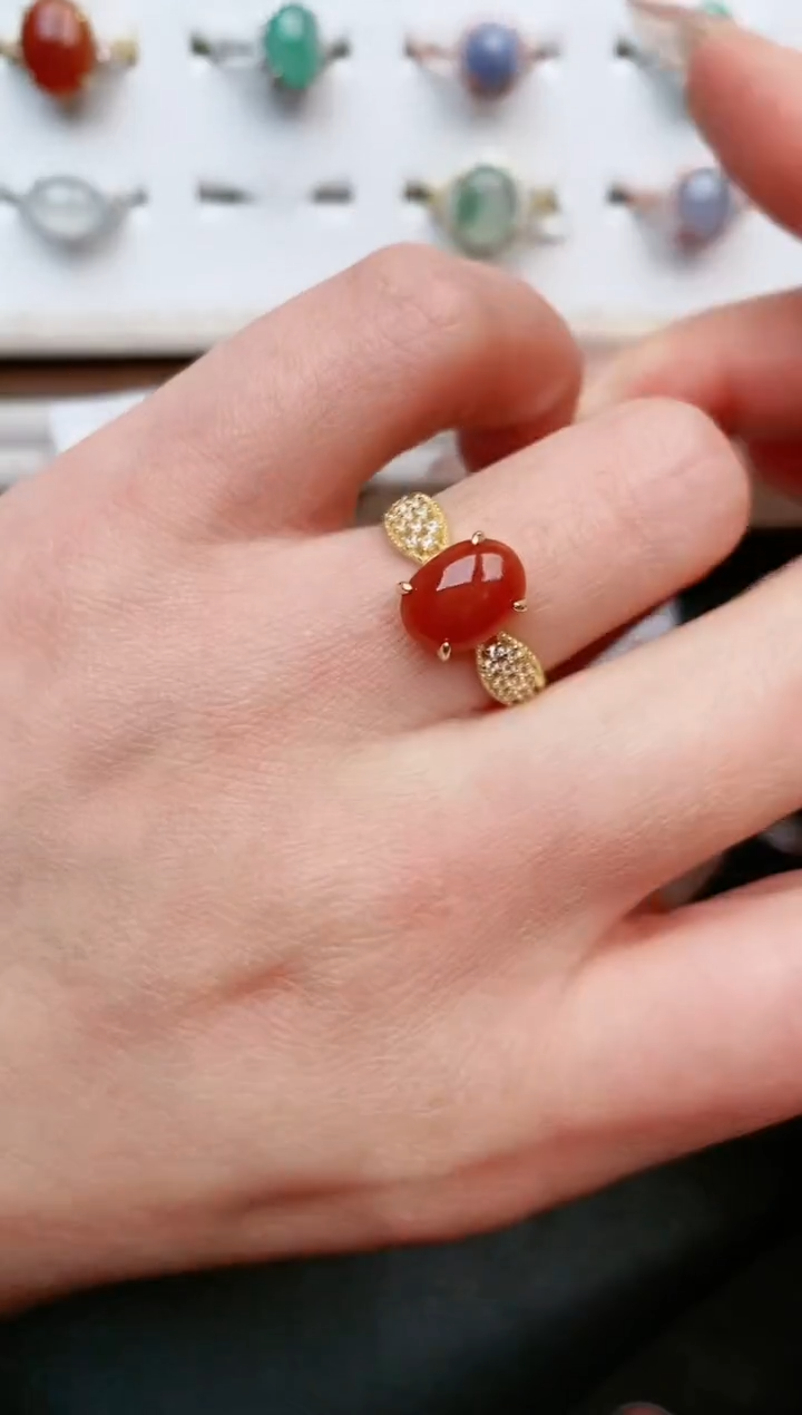 【闪购商品】翡翠戒指银S925镶嵌....