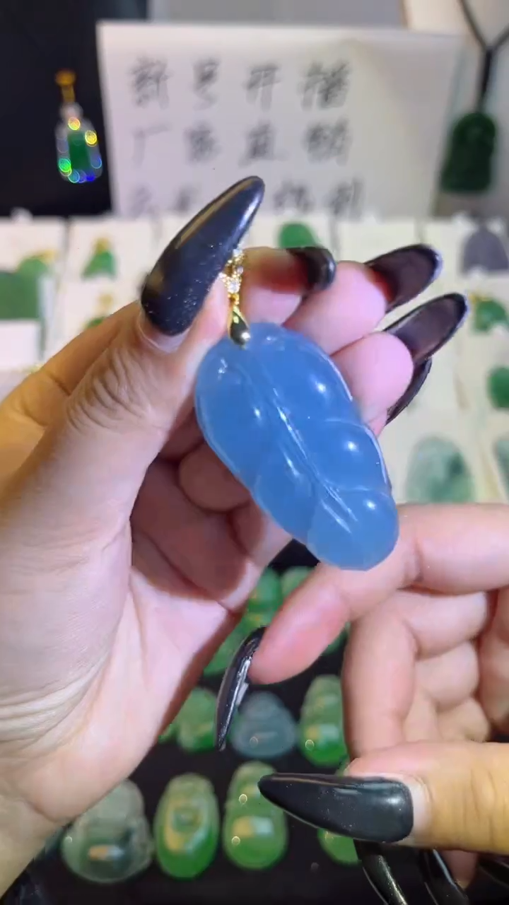 【闪购商品】翡翠手串银S925镶嵌翡翠颈饰925银镶嵌天然翡翠吊